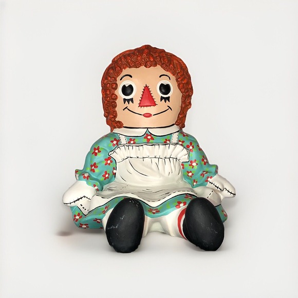1974 Raggedy Ann Ceramic Figurine — Hand‑Painted & Signed, Vintage - Picture 1 of 5